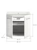 ebuy24 Waschbeckenunterschrank Ice Weiß 60 x 46 cm
