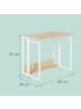 relaxdays Schreibtisch "klappbar" in Natur/ Weiß - (B)80 x (H)75 x (T)50 cm
