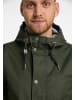 MO Herren Regenjacke Mit Innenprint in Dunkeloliv