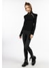 myMo ROCKS Damen Rippstrick Pullover in Schwarz