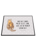 Mr. & Mrs. Panda Schreibtischunterlage Otter Kind mit Spruch in Grau Pastell