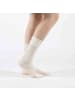 MUNADUNA 3er-Pack Seidene Spitzen-Bambusbaumwoll-Socken in Beige