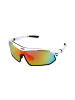 YEAZ SUNRAY Sport-Sonnenbrille weiß/schwarz/rot in weiß