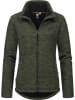 ragwear Strickjacke Liram Melange in Dark Olive