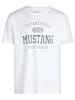 Mustang T-Shirt Basic Print Tee in Weiß
