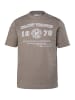 Men Plus Kurzarm T-Shirt in braun grau