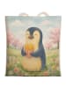 Mr. & Mrs. Panda Tote Bag Pinguin Frühling Pommes Design ohne Sp... in Weiß