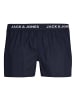 Jack & Jones Web-Boxershorts 3er Pack in Dunkelblau/Weiß