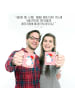 Mr. & Mrs. Panda Trinklernbecher Einhorn Weihnachtsmann ohne Spruch in Rot Pastell