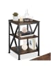 tectake Beistelltisch Nottingham 40,5 x 40,5 x 60,5 cm, Industrial Holz dunkel, rustikal
