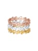 Elli Ring 925 Rosegold Bi Color_Tri Color, Ring Set in Dreifarbig