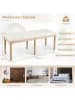 COSTWAY Eingangsbank gepolstert Bettbank 120 x 40 x 49 cm in Beige