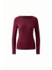 Oui Schmal geschnittenes Langarmshirt aus Modaljersey in Bramble Berry