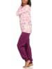 NORMANN r interlock Pyjama lang Bündchen - 58245 in rosa