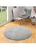 Snapstyle Luxus Hochflor Shaggy Teppich Dream Rund in Grijs