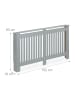 relaxdays Heizkörperverkleidung "Landhaus" in Grau  - (B)152 x (H)83 x (T)19 cm