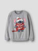 name it Weihnachts-Sweatshirt Nkfsyrena Stitch in grey melange