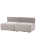 Beliani Modulsofa NERBO in Grau - (W) 200 x (H) 97 x (L) 106 cm
