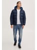 BLEND Dicke Winterjacke Wattiert Outdoor Parka mit Kapuze in Blau