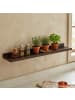 relaxdays Wandregal in Dunkelbraun - (B)80 x (H)5 x (T)15 cm