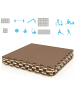 eyepower Matte EVA-008 50x50cm 2cm Braun Beige 4 Matten / Set beige