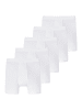 Schiesser Long Short / Pant Essentials Doppelripp in Weiß