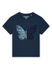wat? Apparel T-Shirt Crystal Butterfly in Dunkelblau