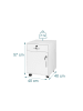 relaxdays Rollcontainer in Weiß - (B)40 x (H)57 x (T)40 cm