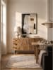 KADIMA DESIGN Sideboard rechteckig, Massivholz, 2 Türen und 3 Schubladen