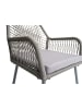MCW 2er-Set Gartenstuhl O12, Grau, Bezug grau