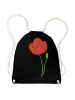 Mr. & Mrs. Panda Sportbeutel Blume Mohnblume ohne Spruch in Schwarz