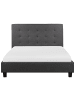 Beliani Doppelbett LA ROCHELLE in Grau/Schwarz - (W) 147 x (H) 109 x (L) 218 cm