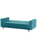 Beliani 3-Sitzer Sofa ABERDEEN in Blau/Schwarz - (W) 186 x (H) 83 x (L) 88 cm