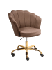 Beliani Bürostuhl MONTICELLO in Braun/Gold/Schwarz - (W) 60 x (H) 79 x (L) 60 cm