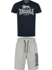 Lonsdale Trainingsanzug "Mair T-Shirt & Shorts Set Normale Passform" in Blau