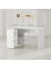 HOMCOM Eckschreibtisch-120L x 96B x 75H cm-Weiß