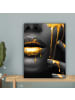MuchoWow Leinwand bilder Gesicht gold schwarz (BxH)