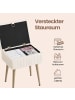 SONGMICS Sitzhocker Glamor in Weiß - (B)30 x (H)50 x (T)40 cm