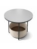 relaxdays Beistelltisch in Grau/ Cremeweiß - (H)50 x Ø 45 cm