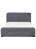 Beliani Doppelbett RENNES in Grau/Schwarz - (W) 150 x (H) 98 x (L) 217 cm