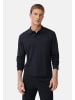 Camel Active Leichtes Langarm Polo aus reiner Baumwolle in Navyblau
