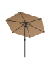 SONGMICS Sonnenschirm Sheld in Taupe - (H)239 x Ø270 cm
