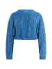 myMo Strick Cropped Pullover in Himmelblau