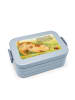 Mr. & Mrs. Panda Bento Box Hund Marienkäfer Design mit Spruch in Blau Pastell