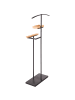 Beliani Kleiderständer PIPOON in Schwarz/Braun - (W) 52 x (H) 116 x (L) 21 cm