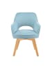 DUBI Möbel 2er-Set: Drehstuhl Mika-Mara in Hellblau - (B)60 x (H)87 x  (T)65 cm
