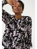 Kaffe Langarm-Bluse KAlura Regular fit in Black/Pink Graphic Strokes