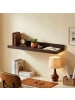 relaxdays Wandregal in Dunkelbraun - (B)50 x (H)5 x (T)15 cm