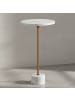 KADIMA DESIGN Beistelltisch Echter Marmor Metall 30x30x55,5 cm Anstelltisch