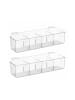 relaxdays 2 x Schranktür Organizer in Transparent - (B)38 x (H)10 x (T)12,5 cm